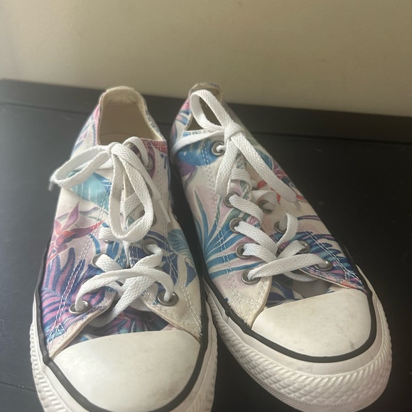 converse all star low top floral sneakers inisex M 7 W 9 - Picture 2 of 6